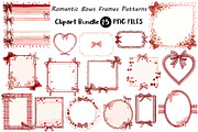 Romantic Bows Frames Patterns, an Illustration by Digital Artistic99 (Thumbnail 1 of 9)