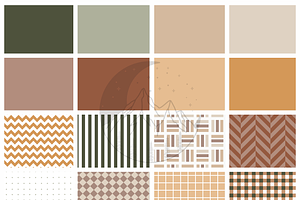 Earthy Tone Boho Digital Paper