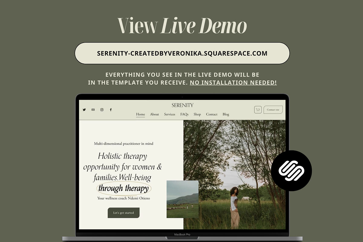 Therapist Squarespace Template, a Squarespace Template by Eden Origin Studio (Photo 2 of 11)
