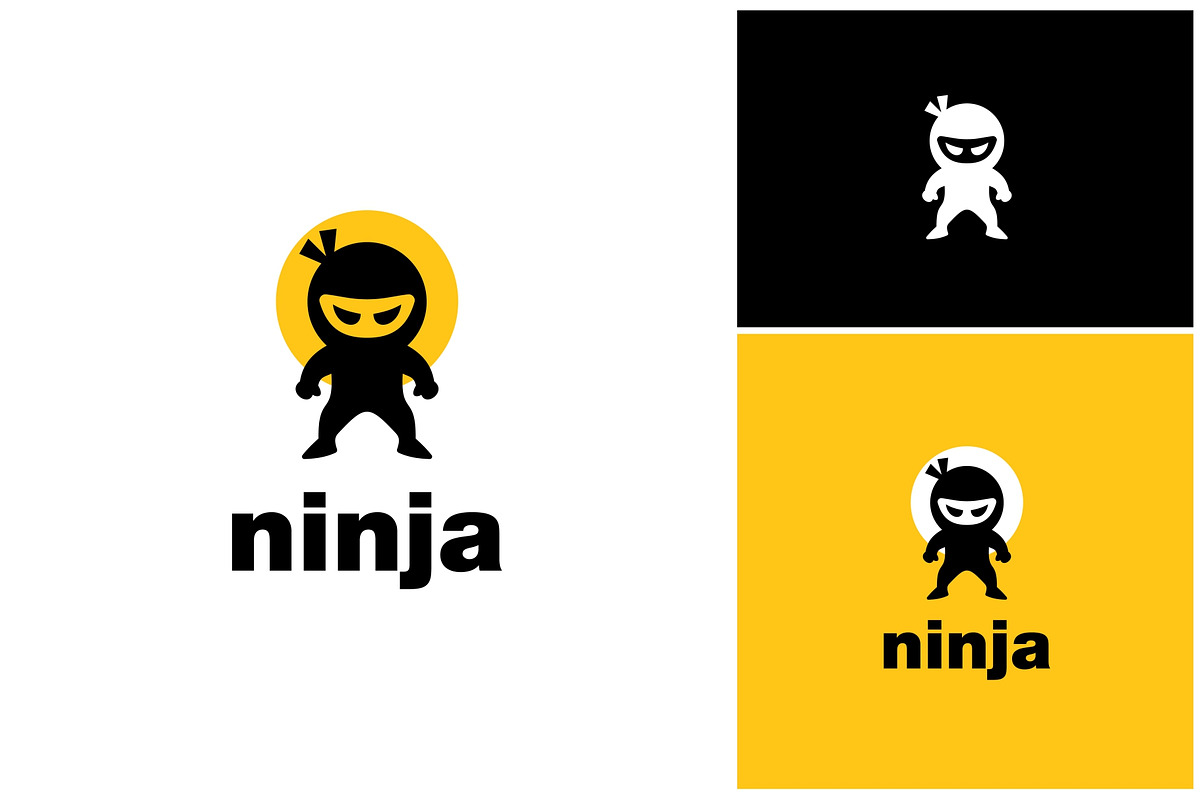 Cute Ninja Warrior Illustration Logo, a Branding & Logo Template by ika trisiana