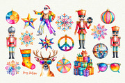 Groovy Disco Christmas, a Seasonal Illustration by Anna Design Studio (Thumbnail 3 of 12)