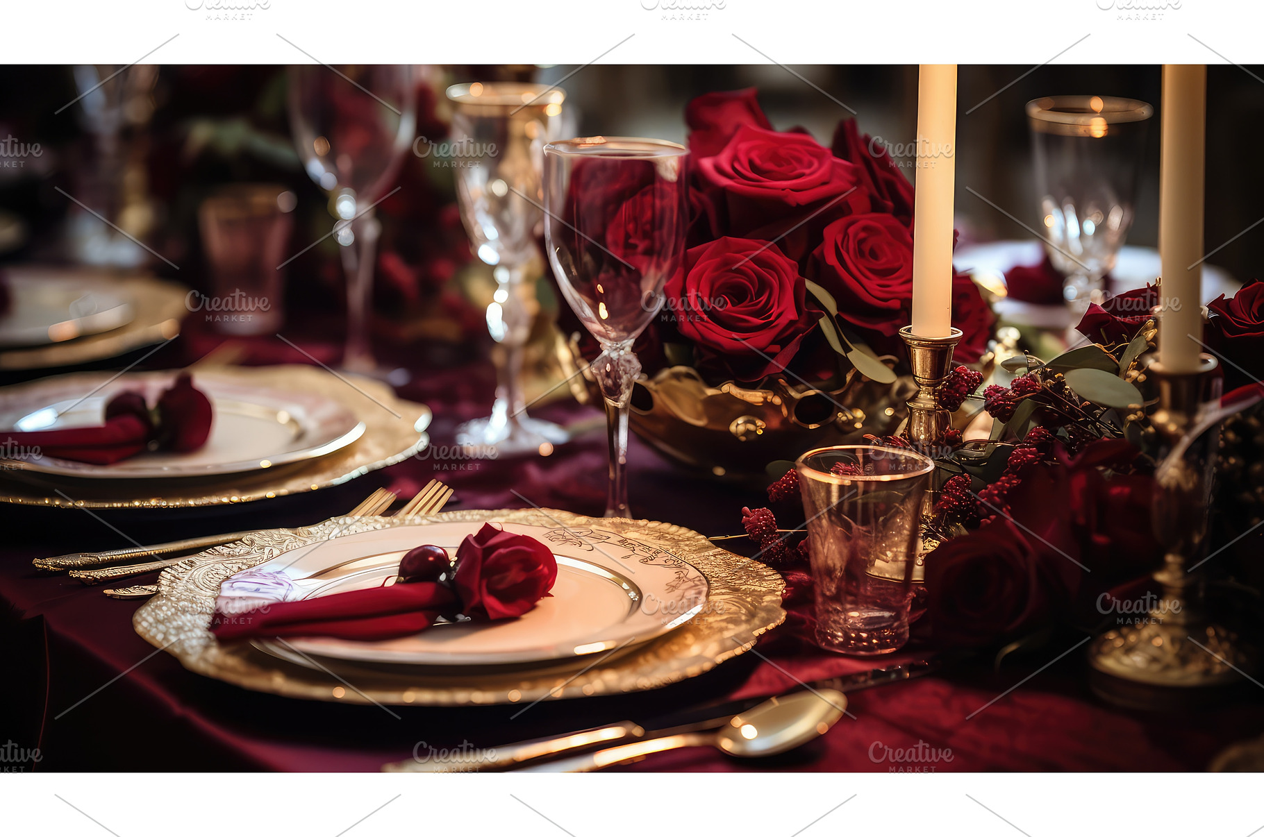 wedding gold and burgundy ai, a Beauty & Fashion Photo by pikepicture