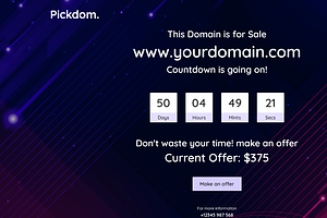 Pickdom - Domain Sale HTML Template