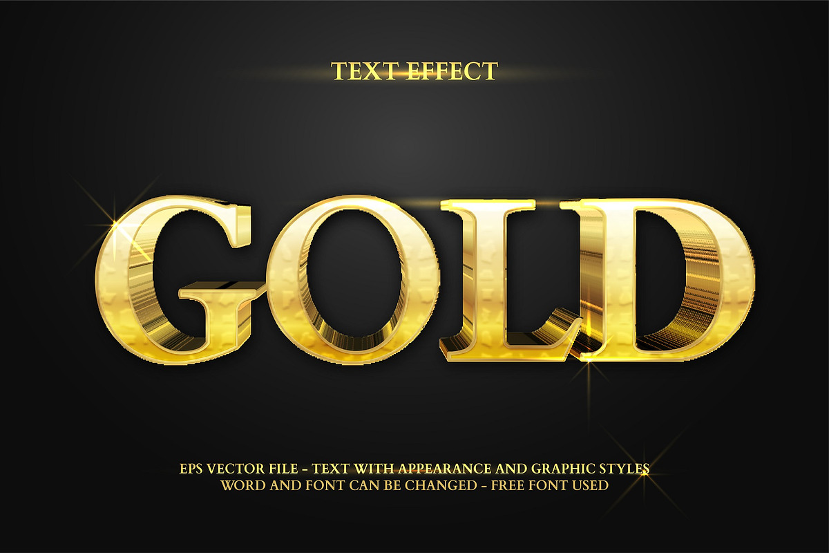 Gold Text Effect Style Collection, a Layer Style Add-On by Mockmenot (Photo 3 of 9)