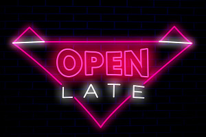 Open Let Neon Sign PSD Editable Text