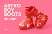 Astro Boy Boots Mockup - 2 PSD, a Product Mockup by easymock (Thumbnail 1 of 10)