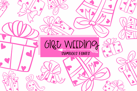 Gift Weeding | Symbols Fonts, a Symbol Font by Sirinart