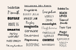 The Cute Font Bundle