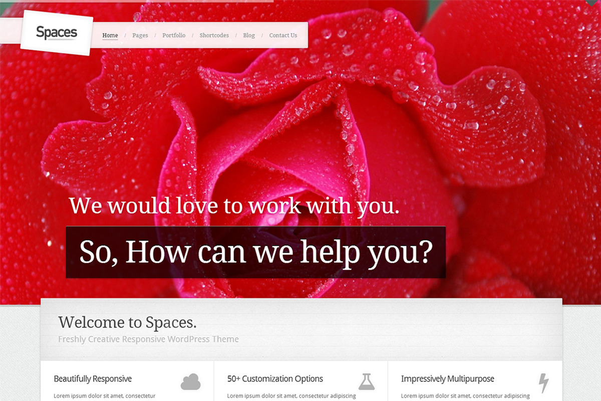 Spaces – Premium Responsive WP Theme, a WordPress Template by Klassio (Photo 2 of 4)