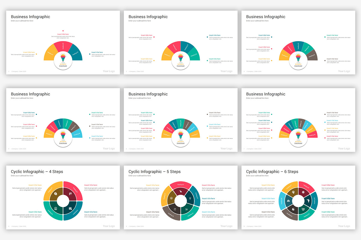 Business PowerPoint Infographics, a Presentation Template by SlideOne (Photo 5 of 17)