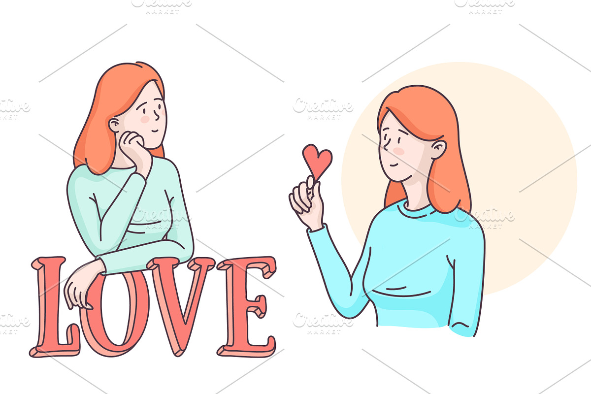Valentines, Love Illustration, a Person Illustration by Nuburu (Photo 6 of 6)
