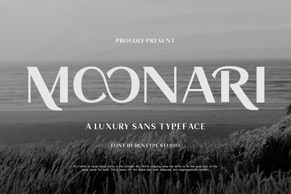 Moonari - Luxury Sans Typeface, a Sans Serif Font by Bentype Studio (Photo 1 of 5)