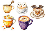 Halloween Coffee Latte Clipart, an Illustration by Dream Creation (Thumbnail 7 of 7)