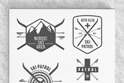 Large winter + ski labels set, an Illustration by 1baranov (Thumbnail 3 of 5)