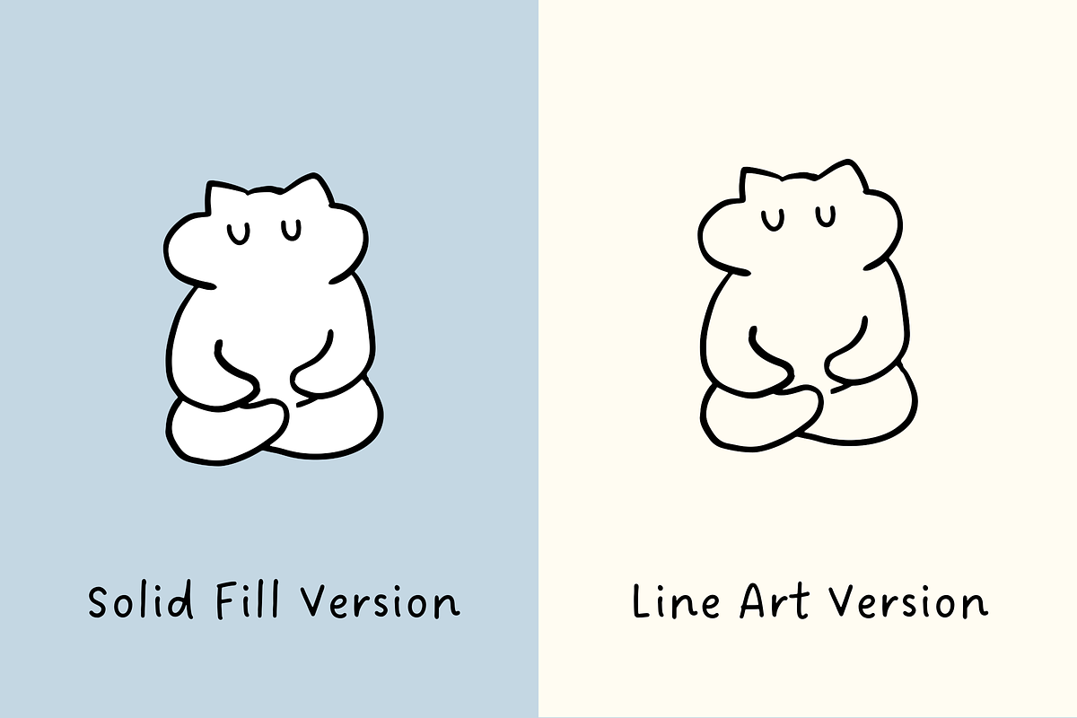 41 Yoga Cat Illustrations Bundle, an Animal Illustration by The Journey Atelier (Photo 3 of 5)
