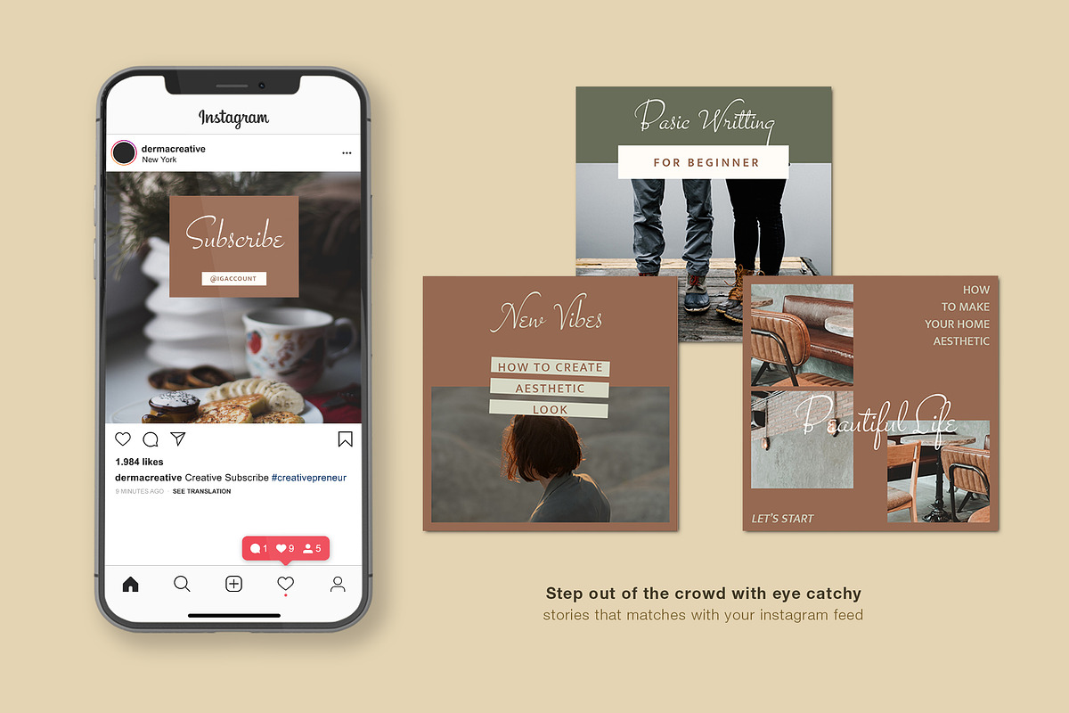 Creativepreneur Instagram | Derma, a Social Media Template by BlancaLab Studio (Photo 4 of 7)