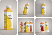 Square Juice Bottle Mockup - 5 PSD, a Packaging Mockup by Muhazdinata (Thumbnail 1 of 7)