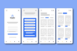 Mobile App Wireframe Layout UX, a Wireframe Template by CreativeShaper