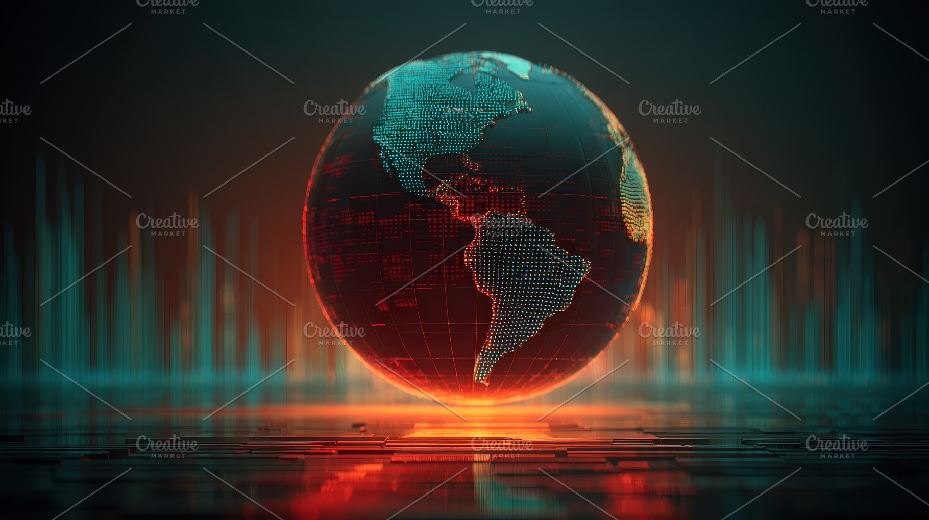 Digital Globe Futuristic Technology, a Photo by Pixeness Studio