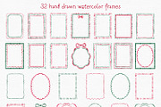Watercolor Christmas Frames Clipart, an Object Graphic by Solo Art Original (Thumbnail 2 of 9)
