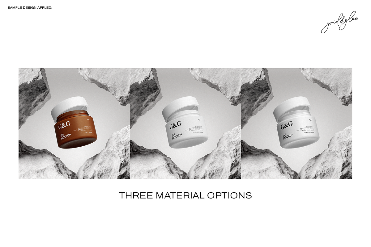 Cosmetic Jar Mockup Set, a Packaging Mockup by Grid&Glow (Photo 6 of 7)
