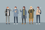 People wearing face masks, a Healthcare Illustration by Good Studio (Thumbnail 3 of 3)