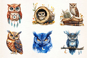 Boho Owl Sublimation Clipart, an Illustration by Dream Creation (Thumbnail 7 of 7)