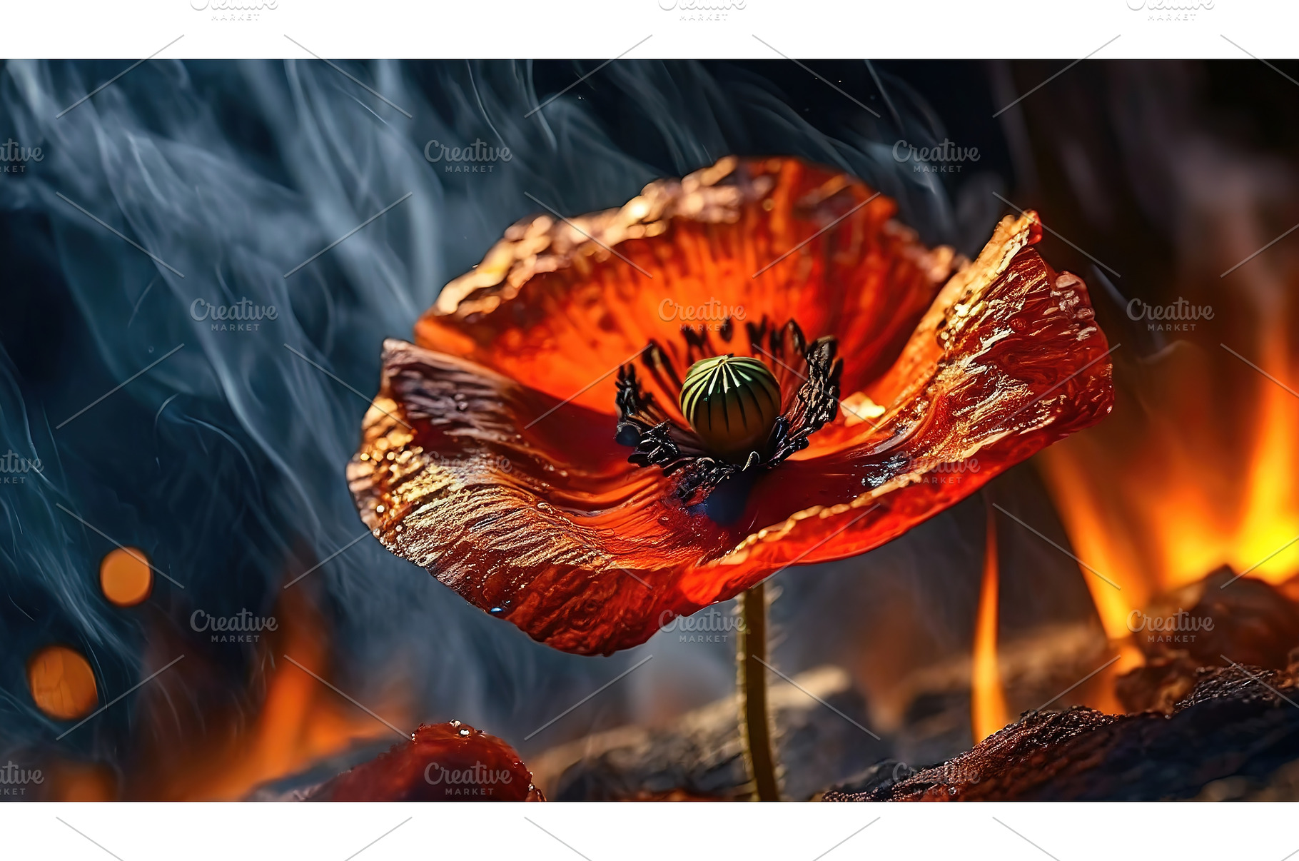 A fiery, red poppy with black center, a Nature Photo by Igor Tichonow