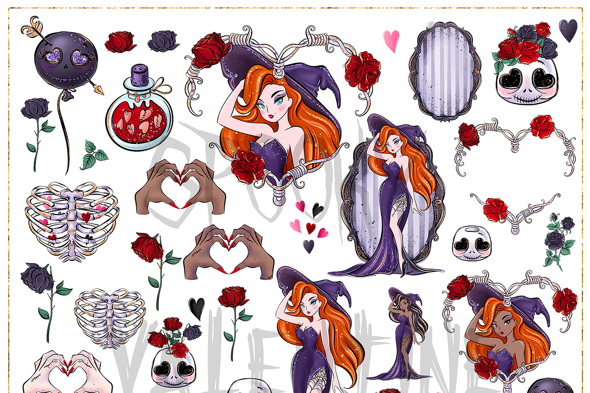 Boujee Witch Hand Drawn Clipart, a Decorative Illustration by Masha  Studio (Photo 3 of 5)
