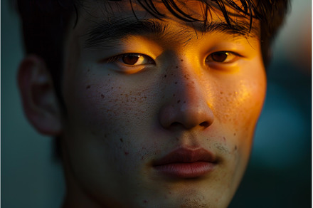 Thoughtful Asian young man portrait, a Person Photo by Ylivdesign