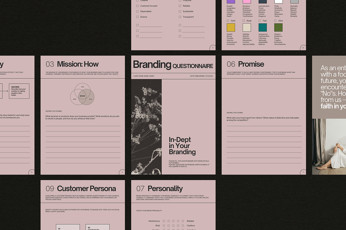 DANA Branding Questionnaire, a Magazine Template by Aire Studio (Photo 3 of 11)