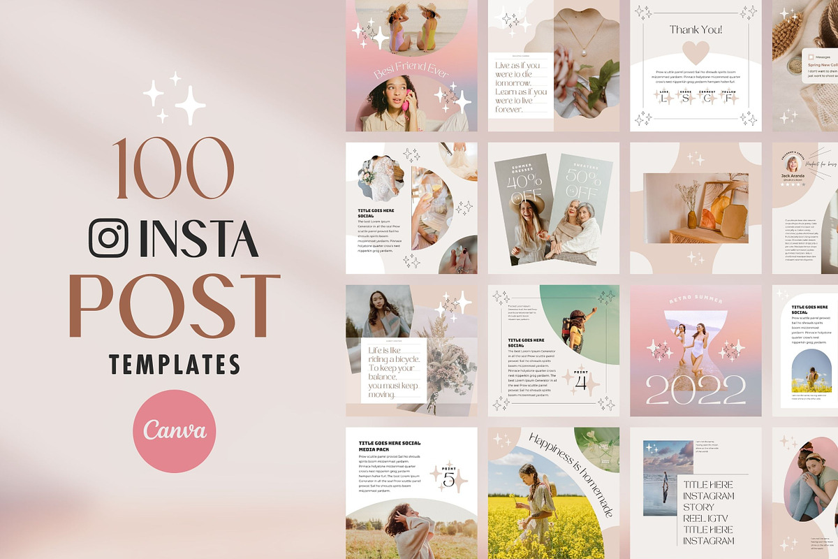 Instagram Template Canva Pack Shine, a Social Media Template by Keikoya (Photo 9 of 18)