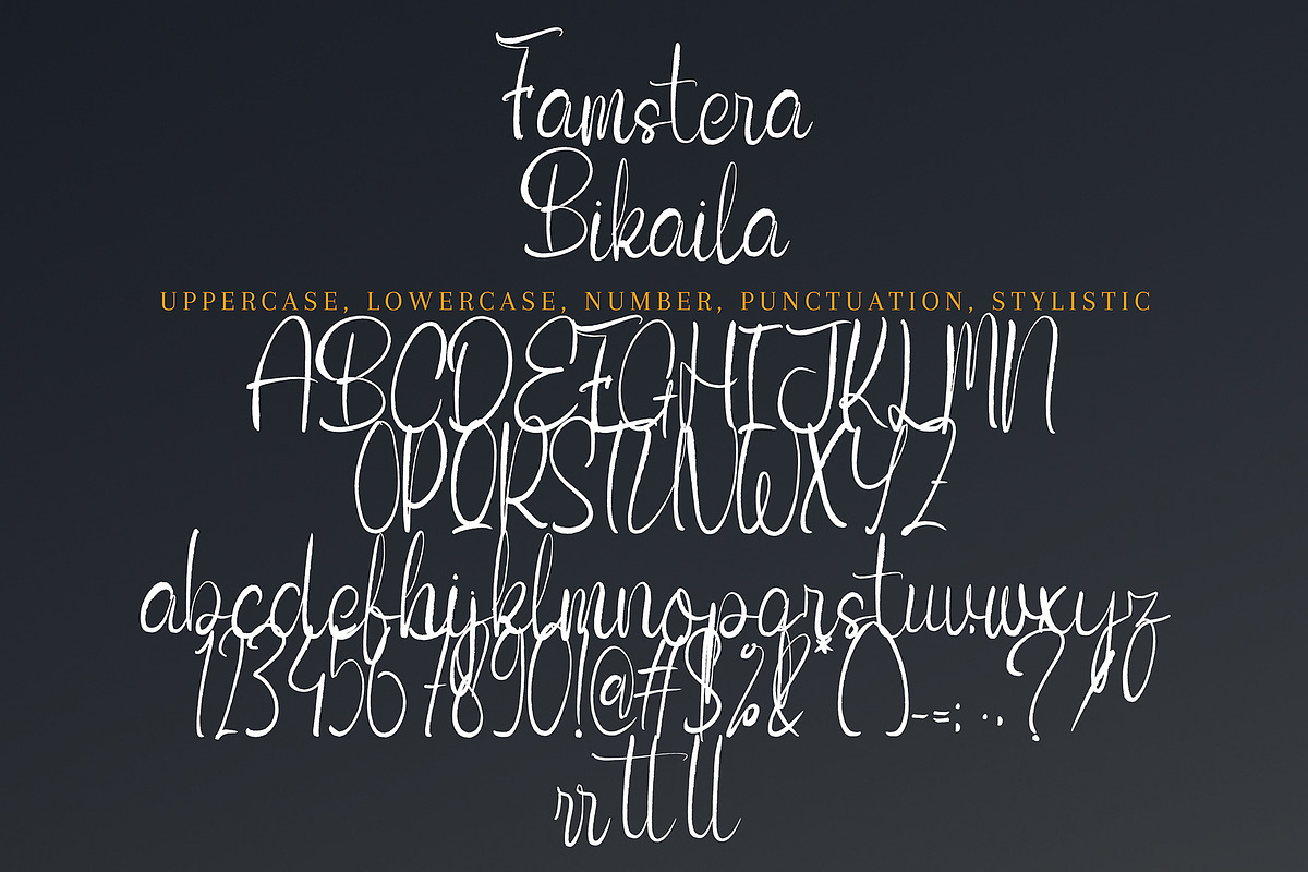 Famstera Bikaila, a Handwritten Font by HaKi Studio (Photo 5 of 5)
