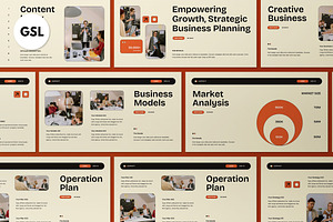 Cream Business Plan Google Slide, a Presentation Template by graphicook