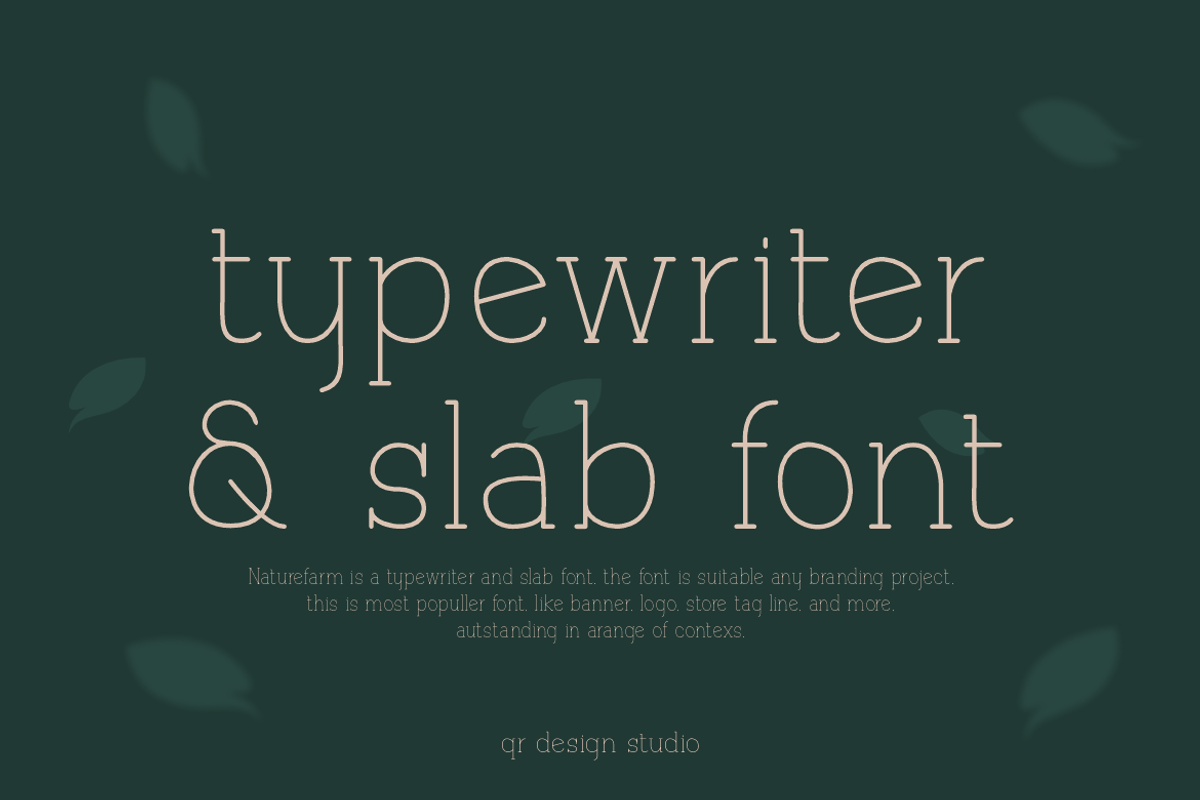 Naturefarm - Slab Serif Font, a Sans Serif Font by QR Design Studio (Photo 3 of 7)