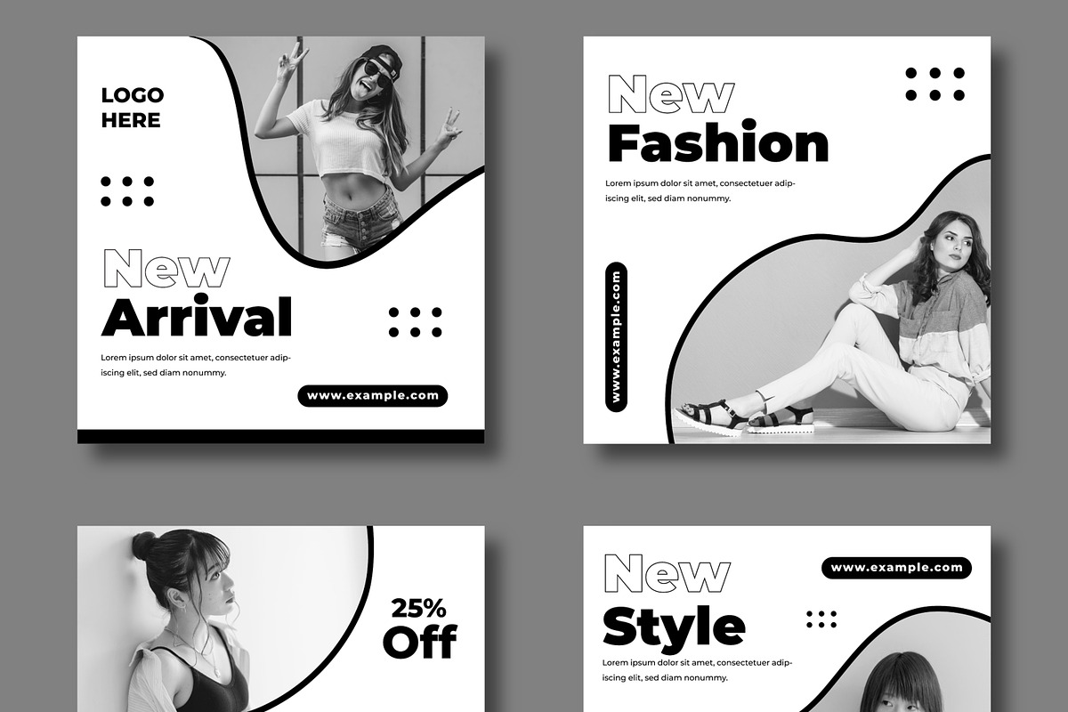 Fashion Social Media Post Banners, a Social Media Template by MightyDesign (Photo 3 of 7)