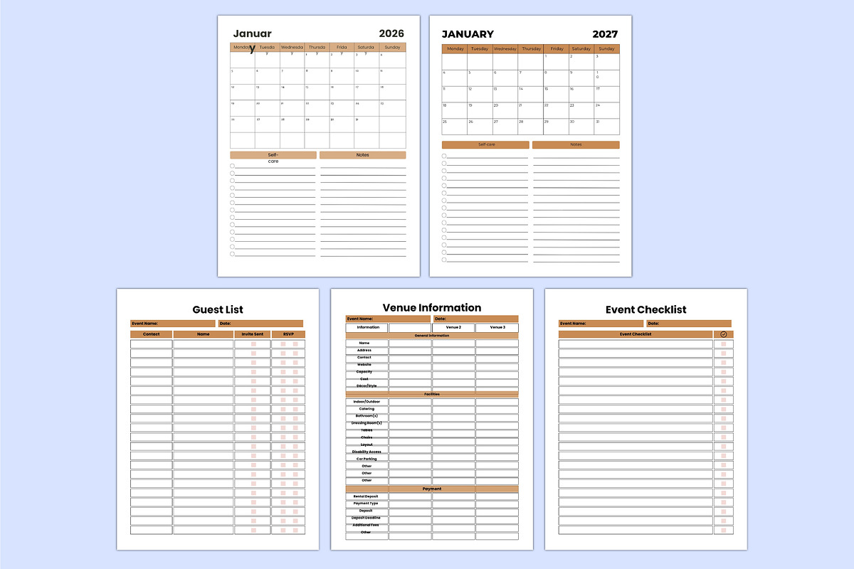 2026–2027 Event & Party Planner, a Stationery Template by Shumaya (Photo 4 of 5)