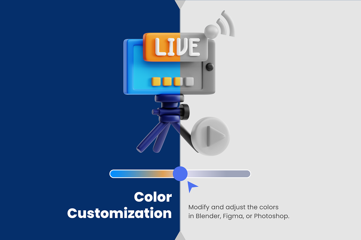 3D Virtual Seminar Icon Set, an Object 3D Model by Flat Icons (Photo 2 of 8)
