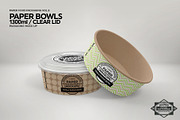 Paper Bowls with Clear Lids Mockup, a Packaging Mockup by INCDesign (Thumbnail 5 of 8)