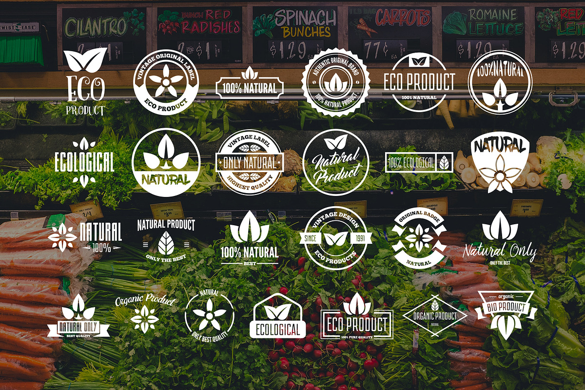 Eco and Natural Logo and Badges, a Branding & Logo Template by Lustra Frisk (Photo 3 of 3)