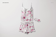 Short Silk Pajama Mockup Set, a Mask Mockup by creatsy5 (Thumbnail 8 of 12)