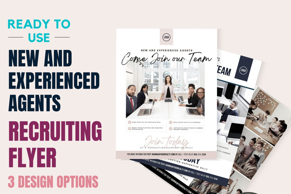 Real Estate Recruiting Flyer - CANVA, a Flyer Template by RealEstateDreams (Photo 2 of 8)