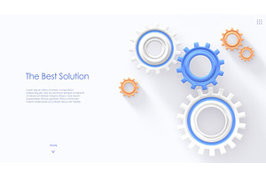 Best solutions isometric landing, a 3D by Marozhkastudio