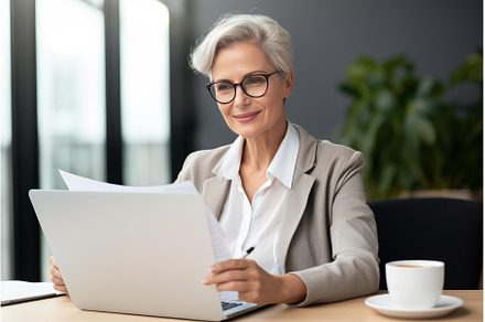 Senior businesswoman working on, a Business Photo by Ylivdesign