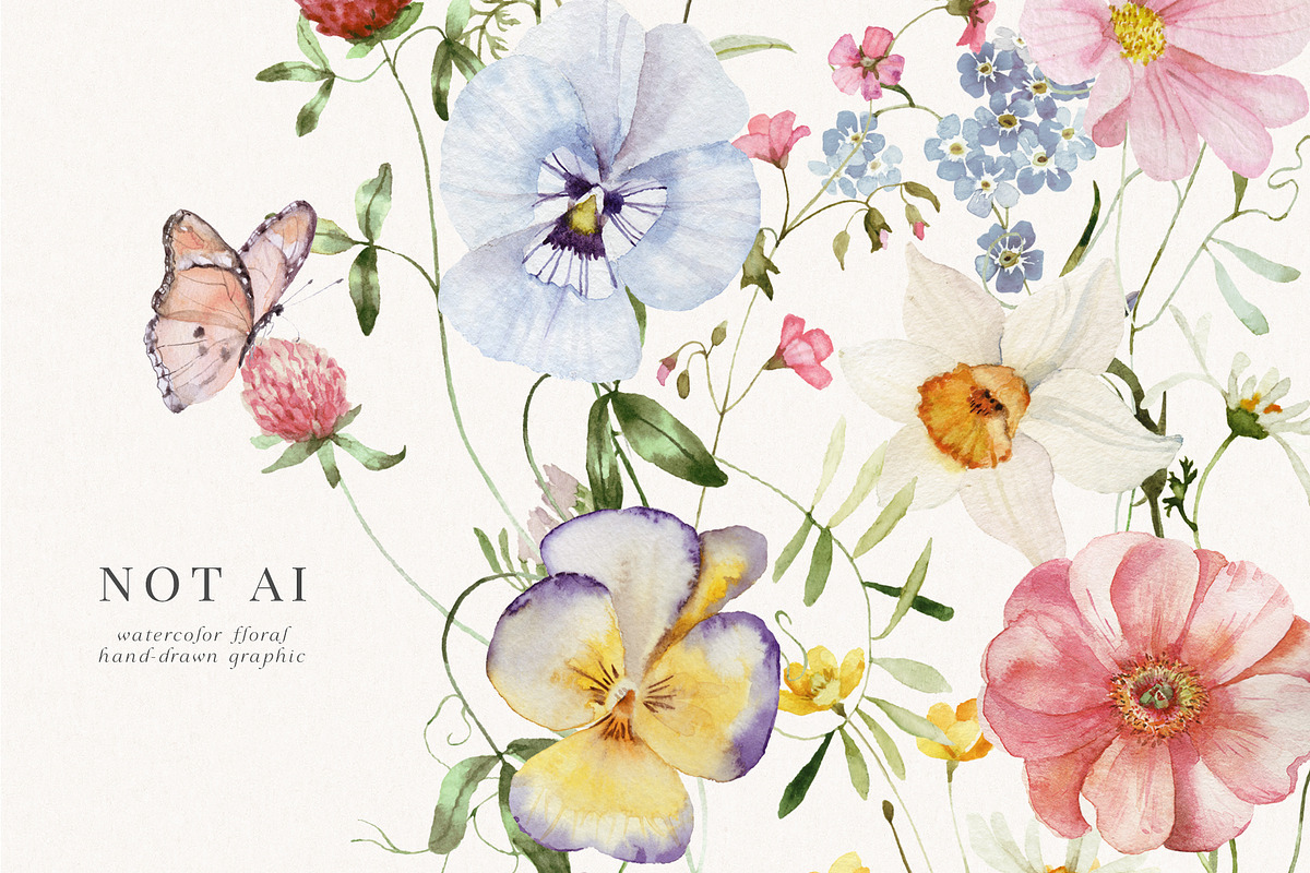 Spring Floral Watercolor Clipart Set, a Decorative Illustration by Veris Studio (Photo 13 of 20)