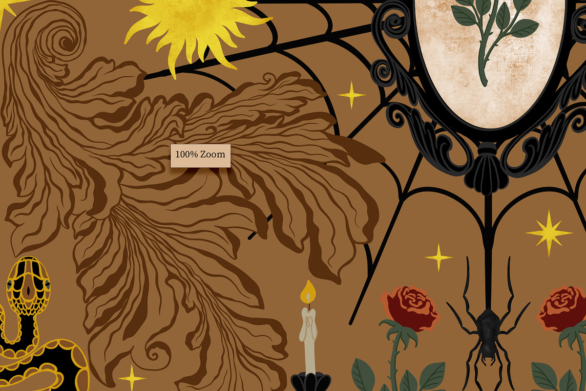 Victorian Gothic Halloween Patterns, a Pattern Graphic by Oksana Dovhopol Art (Photo 7 of 7)
