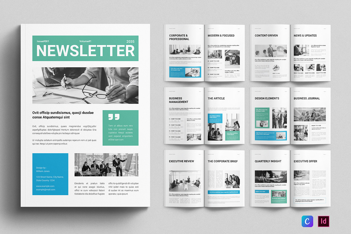 Newsletter Template, a Brochure Template by E-Type (Photo 1 of 7)