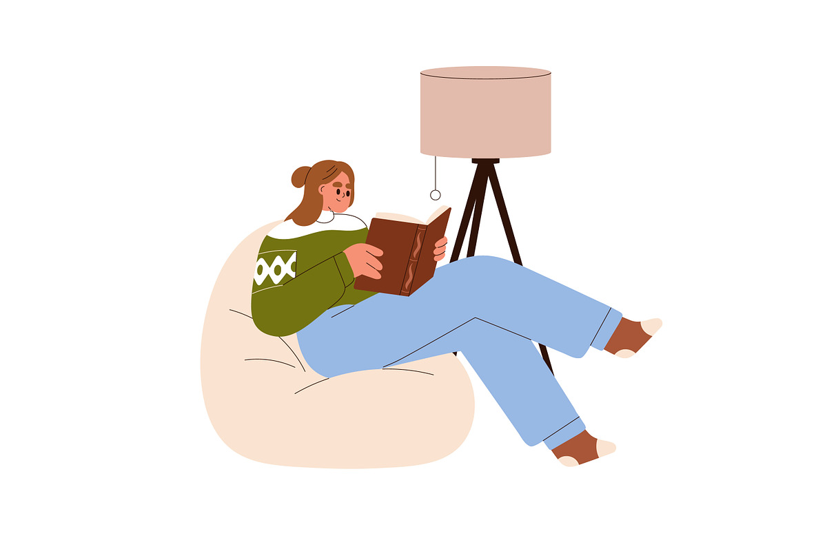 Girl's creative hobbies, leisure set, a Person Illustration by Good Studio (Photo 4 of 5)