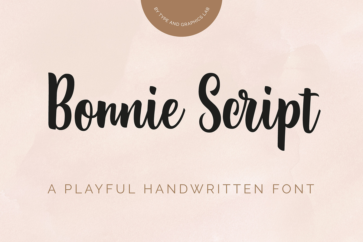 Bonnie Script, a Script Font by Type and Graphics Studio (Photo 1 of 9)