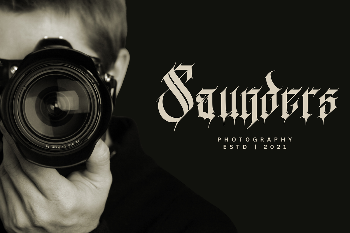 Rigtra Aledzra - Dark Gothic Font, a Blackletter Font by Randi Irvan | Rvandtype (Photo 3 of 13)